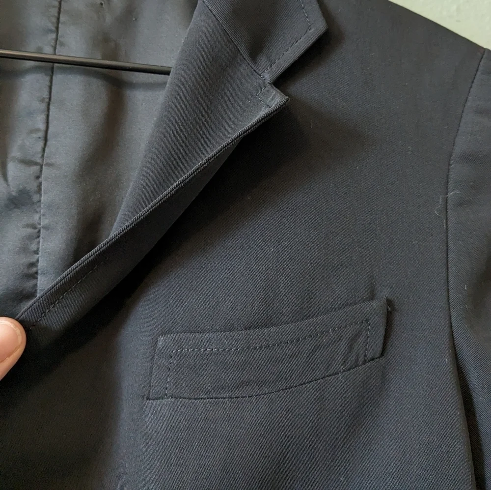 theory black wool blazer size 8 - Picture 4 of 7